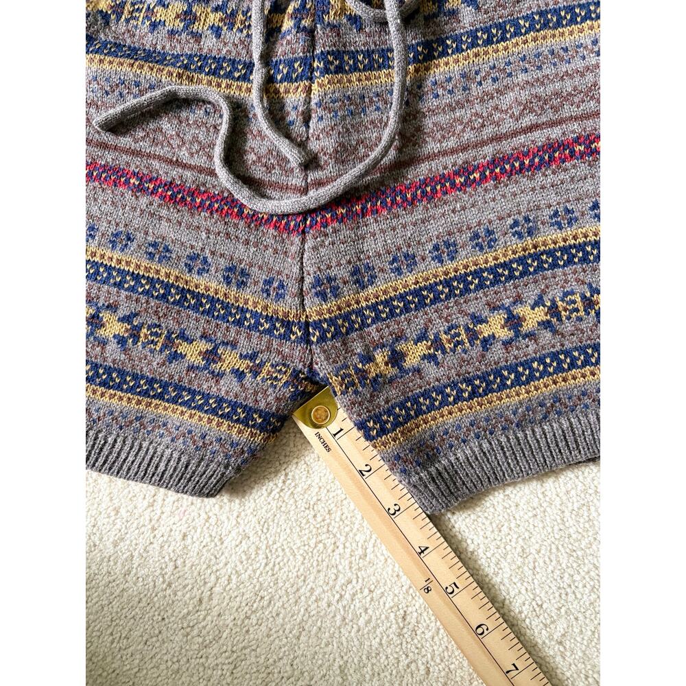 NWT Line & Dot Cotton Cashmere Wool Fair Isle Sweater Shorts Women's Size M - Picture 6 of 6